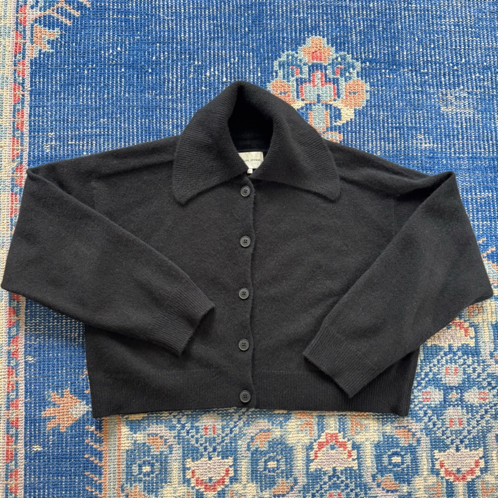 LOULOU DE SAISON Sao Cardigan, M, Black - Picture 7 of 7